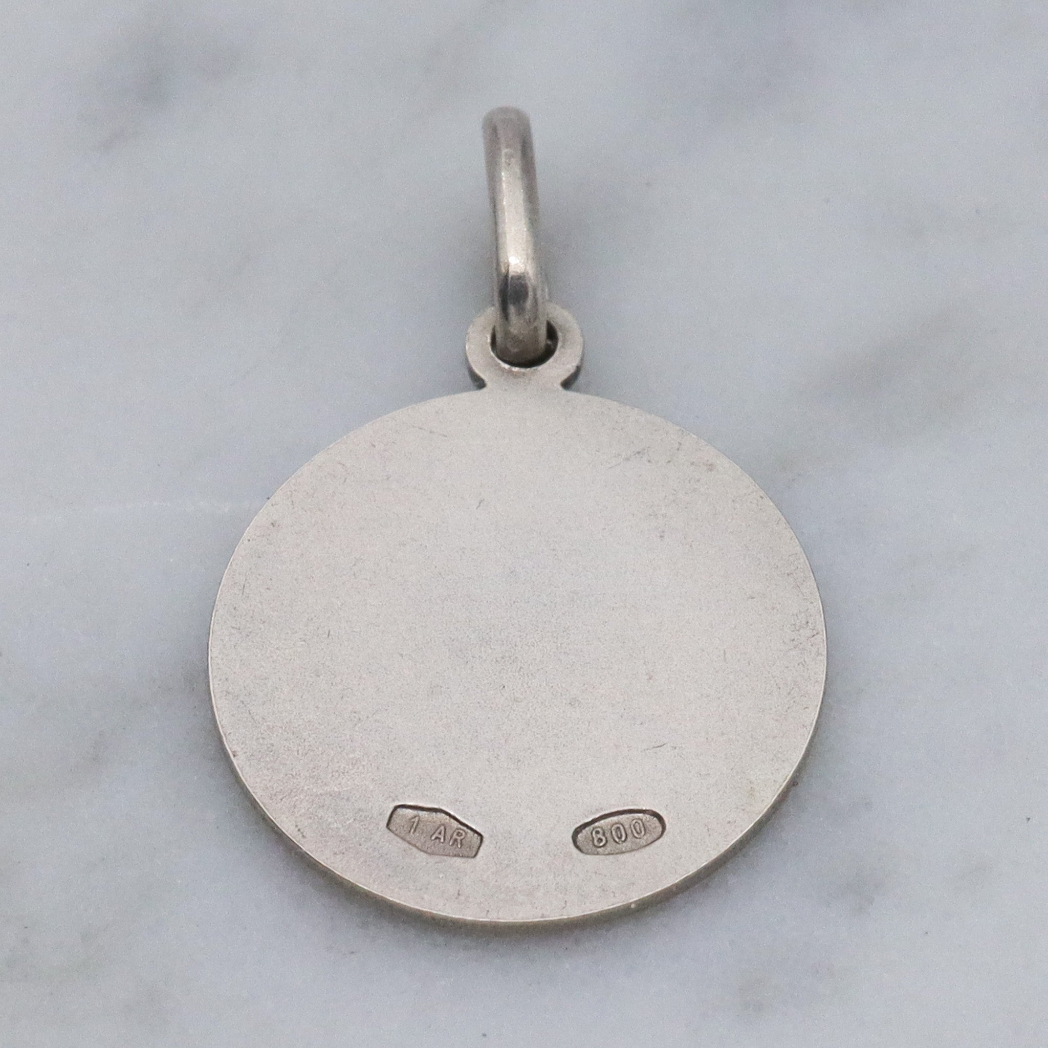 Vintage Italian .800 silver Saint Anthony medallion pendant